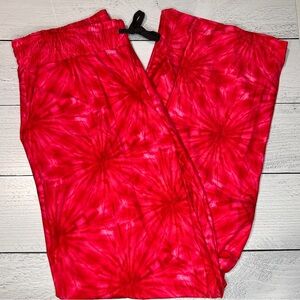 Vibrant Red Tie-Dye‎ Lounge Pants